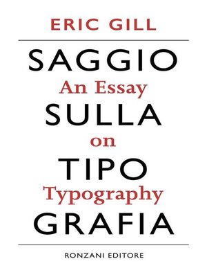 cover image of Saggio sulla tipografia